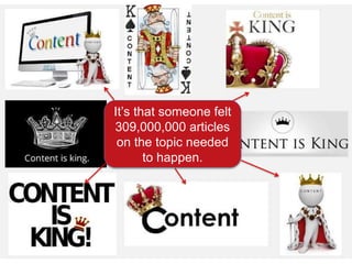 It’s that someone felt
309,000,000 articles
on the topic needed
to happen.
 