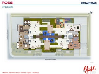 IMPLANTAÇÃO




Material preliminar de uso interno. Sujeito a alteração.
 