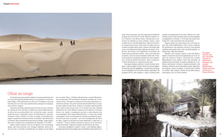 Viagem Maranhão




                                                                                                                                                                          toda a área do parque, que fica salpicado de espelhos      sempre acompanhado de um guia. Mesmo em cami-
                                                                                                                                                                          de água em tons de azul e verde. Algumas lagoas, co-       nhadas curtas, é fácil se perder, pois os ventos apagam
                                                                                                                                                                          mo a Bonita e a de Santo Amaro, são perenes e cos-         as pegadas em minutos, e o formato das dunas con-
                                                                                                                                                                          tumam ser também as mais visitadas. Outras, como           funde até o mais experiente dos aventureiros.
                                                                                                                                                                          a Lagoa Azul e a da Boa Esperança, aparecem somen-             Alguns optam por permanecer em uma única la-
                                                                                                                                                                          te na época das chuvas. Elas trazem consigo mais um        goa. Nas mais freqüentadas, como a Azul e a Bonita,
                                                                                                                                                                          mistério vendido pelos guias: embora formadas pela         há geralmente uma pequena estrutura que garante
                                                                                                                                                                          chuva, são hábitat de várias espécies de peixes. A ca-     sombras (de guarda-sóis) e até cervejinha gelada, re-
                                                                                                                                                                          da ano, elas secam e só reaparecem na próxima es-          frigerantes, algo para petiscar.
                                                                                                                                                                                                                                                                                                Na página
                                                                                                                                                                          tação chuvosa (de abril a julho) – junto com elas vêm          Quando o sol começa a baixar, é hora de sentar e
                                                                                                                                                                                                                                                                                                anterior, uma
                                                                                                                                                                          os peixes, como se nunca tivessem saído dali. A fau-       esperar. Se pôr-do-sol já é um espetáculo por si só, es-
                                                                                                                                                                                                                                                                                                das mais belas
                                                                                                                                                                          na do parque é composta também por aves migrató-           pere até assisti-lo tendo o horizonte dos Lençóis
                                                                                                                                                                                                                                                                                                riquezas do
                                                                                                                                                                          rias, vindas da América do Norte, como o maçarico,         Maranhenses como cenário. Como que ensaiado, as            Maranhão: a
                                                                                                                                                                          o trinta-réis-boreal e a marreca-de-asa-azul.              pessoas vão se reunindo, os casais, juntando-se, e o si-   paisagem dos
                                                                                                                                                                              Para quem deseja conhecer o maior número de la-        lêncio, dominando. Ouve-se o respirar profundo e até       Lençóis
                                                                                                                                                                          goas, o ideal é alugar um jipe. Óculos escuros é exigên-   suspiros. Quando o sol se avermelha e parte, alguns ba-    Maranhenses.
                                                                                                                                                                          cia que não permite negligência, a menos que você quei-    tem palmas, outros se beijam, a maioria fixa os olhos      Abaixo, jipe para
                                                                                                                                                                          ra ver a paisagem com os olhos miúdos, apertados. De       no infinito. Não importa. Diante de tamanha beleza,        aventuras no
                                                                                                                                                                          qualquer forma, para explorar o lugar é preciso estar      tudo passa a ser um mero detalhe.                          Parque Nacional




                                                                                                                                                                           2


                                                                                                                                        1




     Olhar ao longe
         O caminho até nosso próximo destino começa geralmente com        ser um oásis. Não é. O Parque Nacional dos Lençóis Maranhen-
     um carro 4x4 partindo de Barreirinhas, uma pequena e movimen-        ses compreende 155 mil hectares de beleza moldada por um fe-
     tada cidade a 270 quilômetros de São Luís. É também a porta de       nômeno único, formado há milhares de anos pela caprichosa e ir-
     entrada para uma das mais espetaculares paisagens do planeta,        reverente natureza. Sua área equivale aproximadamente à ocupa-
     sem nenhum exagero.                                                  da pela cidade de São Paulo, embora a frenética capital paulista
         Enquanto atravessa grandes poças de lama em uma rudimen-         seja a última coisa de que você vai se lembrar por aqui. Setenta
     tar estrada de terra que liga a cidade aos Lençóis Maranhenses,      quilômetros de costa atlântica avançam terra adentro, formando
     os olhos vão se acostumando com o horizonte amplo, de plan-          dunas, rios, lagoas e manguezais que dão a cada visitante uma
     tações de arroz e vegetação nativa. Ao desembarcar, automati-        nova paisagem. Nos Lençóis Maranhenses, é o vento que manda
     camente o olhar é levado a se fixar ao longe, na grandiosa pai-      na paisagem, como se de tempos em tempos sacudisse um gran-
     sagem composta por dunas brancas, onduladas, que descansam           de lençol que seca no quintal – vem daí a analogia que dá nome
     no infinito. Não é necessário pressa para se chegar a lugar algum,   ao lugar. Lagoas se formam em locais diferentes a cada ano e a
                                                                                                                                              Fotos: 1e 2 - Cia de Foto




     pois tudo é espetáculo a quilômetros de distância. É só olhar.       “morraria”, como os nativos chamam as dunas, vai se movimen-
         Alguns passos adiante você vai se deparar com as primeiras       tando lentamente. Algumas atingem até 40 metros de altura.
     lagoas, que mais parecem uma miragem desértica, típica de fil-           As chuvas completam o cenário “surreal”, como definem alguns.
     mes em que o mocinho se decepciona ao chegar ao que julgou           As águas pluviais formam lagoas que se espalham praticamente por


22                                                                                                                                                                                                                                                                                                                  23
 