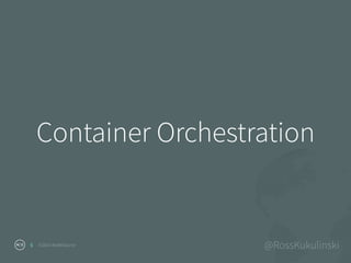 ©2016 NodeSource @RossKukulinski
Container Orchestration
5
 