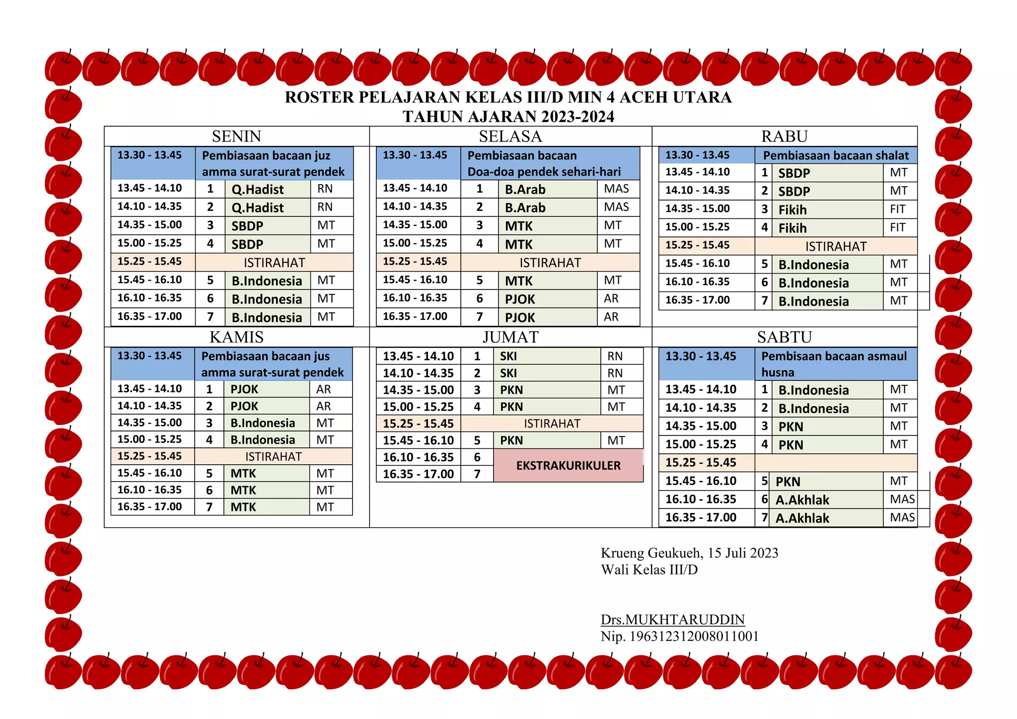 Roster Pelajaran kelas III-D.docx