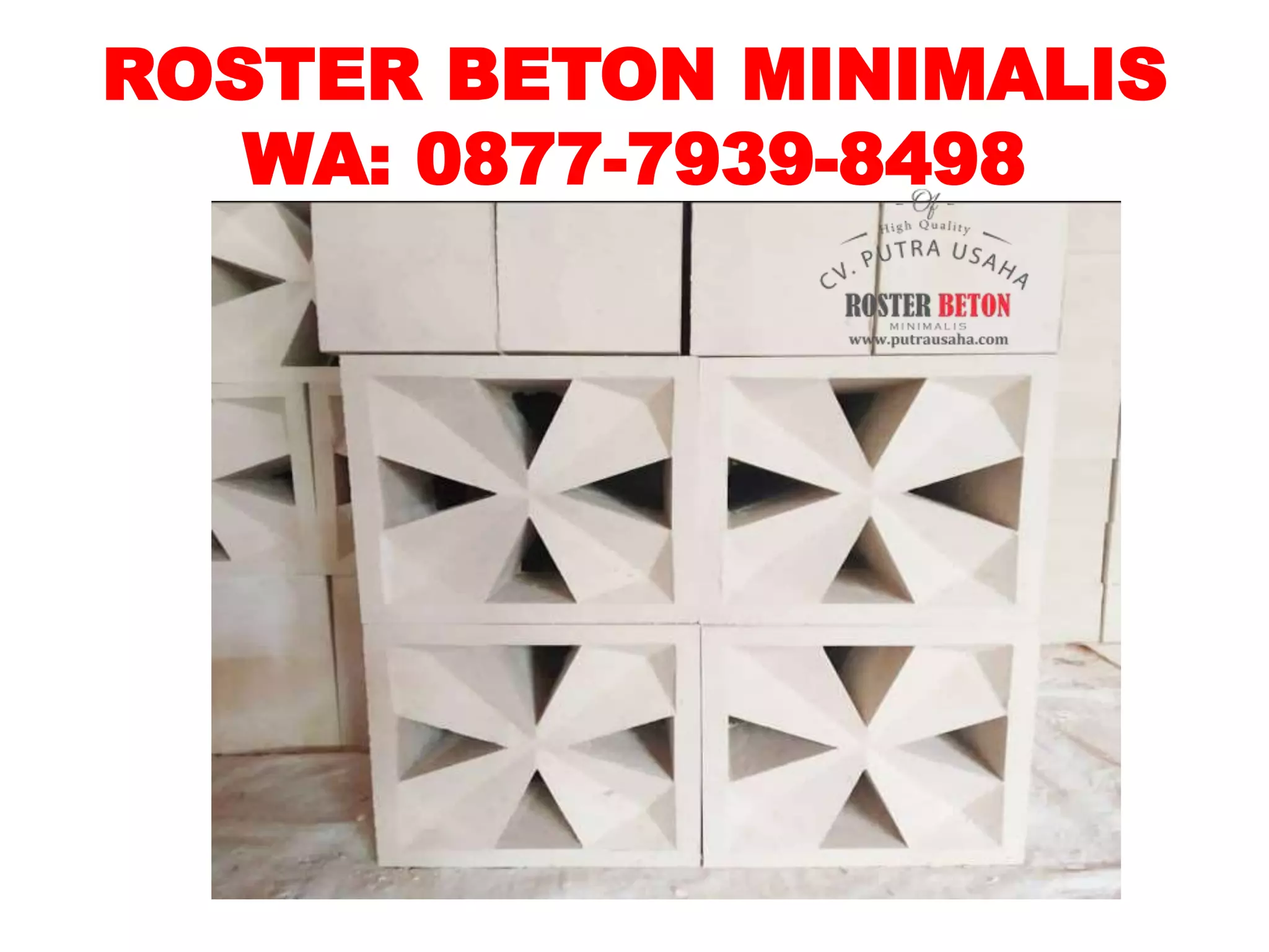 Roster putih roster beton minimalis di serang banten 087779398498 cv ...