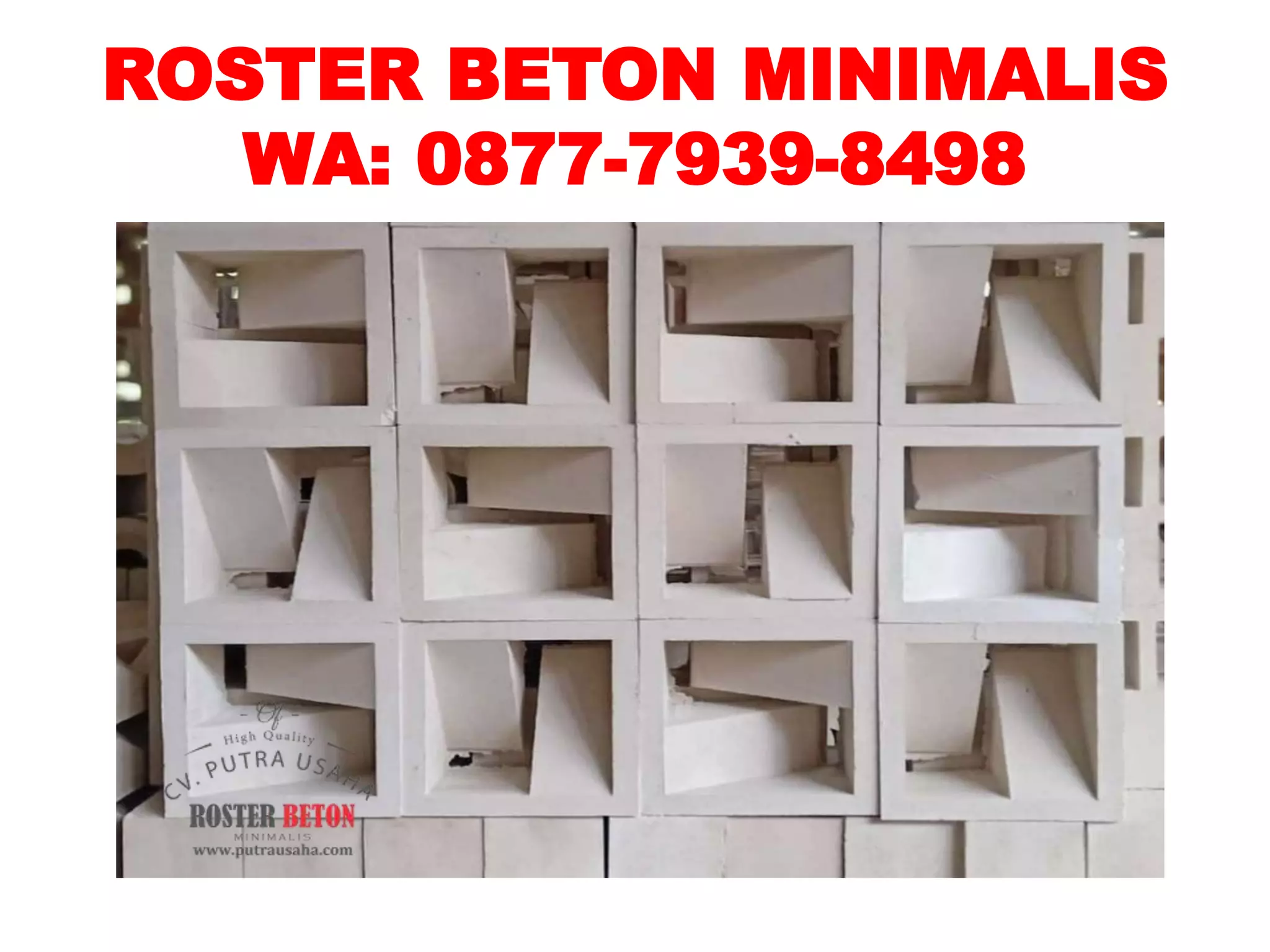 Roster putih roster beton minimalis di serang banten 087779398498 cv ...