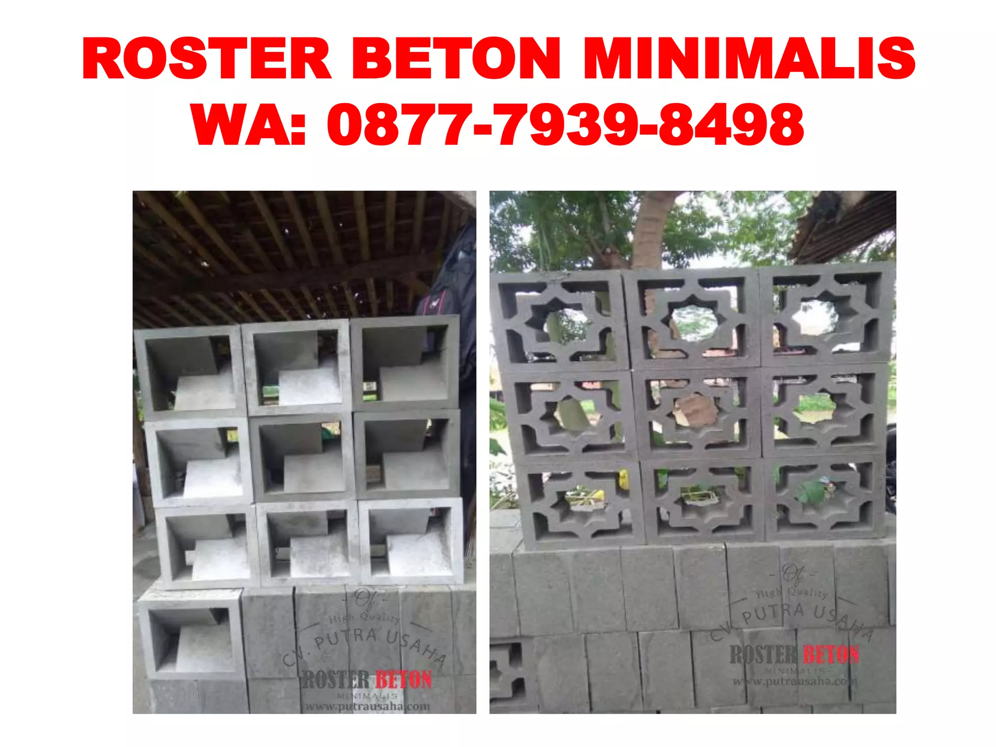 Roster putih roster beton minimalis di tulungagung 087779398498 cv ...