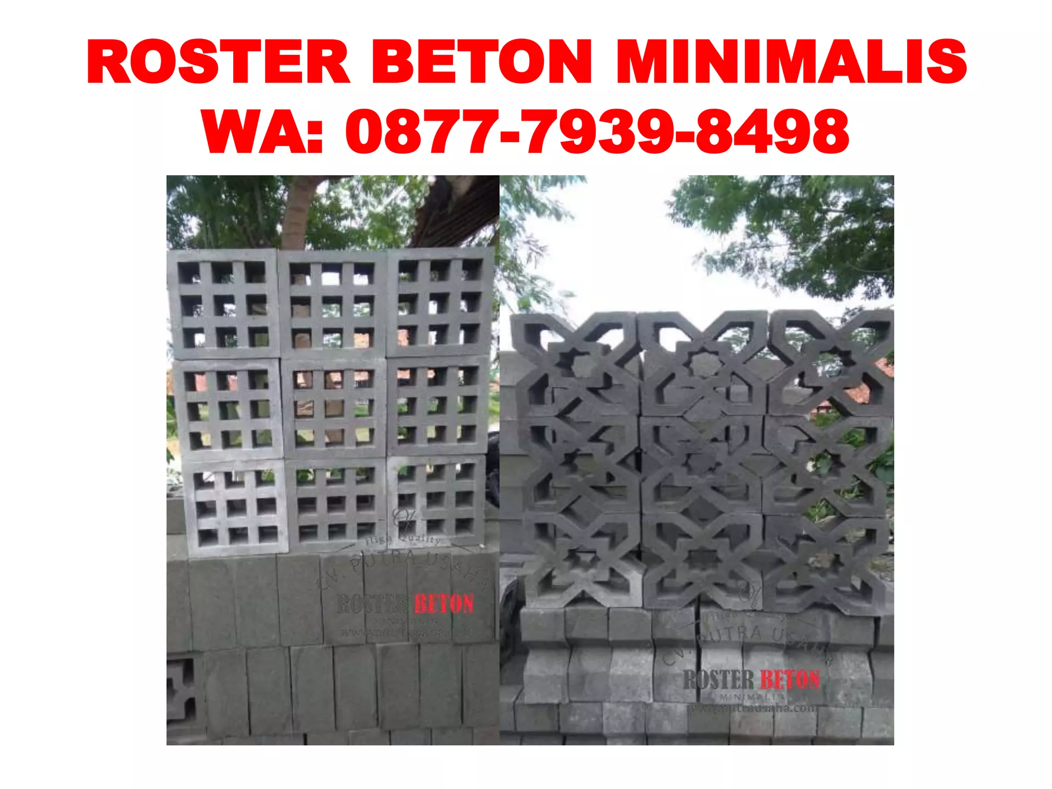 Roster putih roster beton minimalis di bojonegoro 087779398498 cv.putra ...