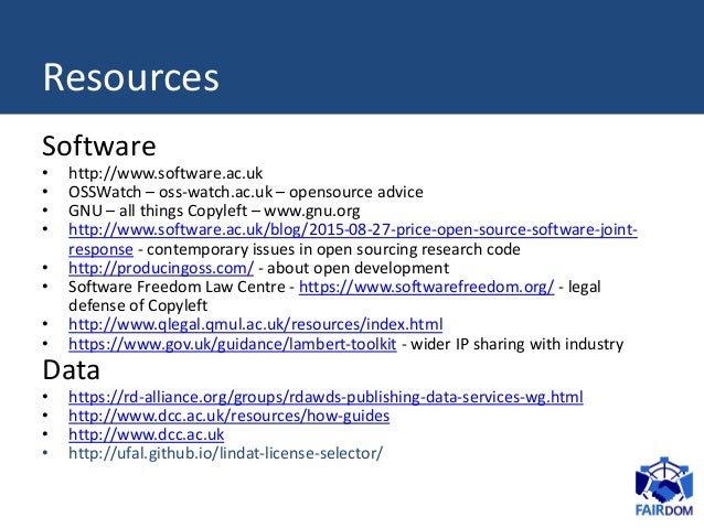 Licensing, Citation and Sustainability.