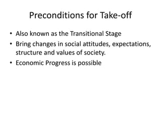 Rostows stages of developement | PPTX