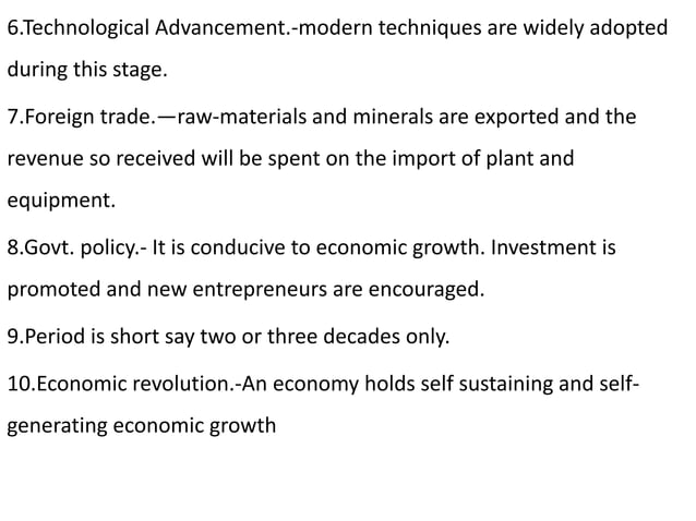 Rostow s theory | PPTX | Economy | Business and Finance
