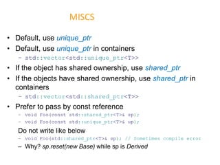 C++11 smart pointer | PDF