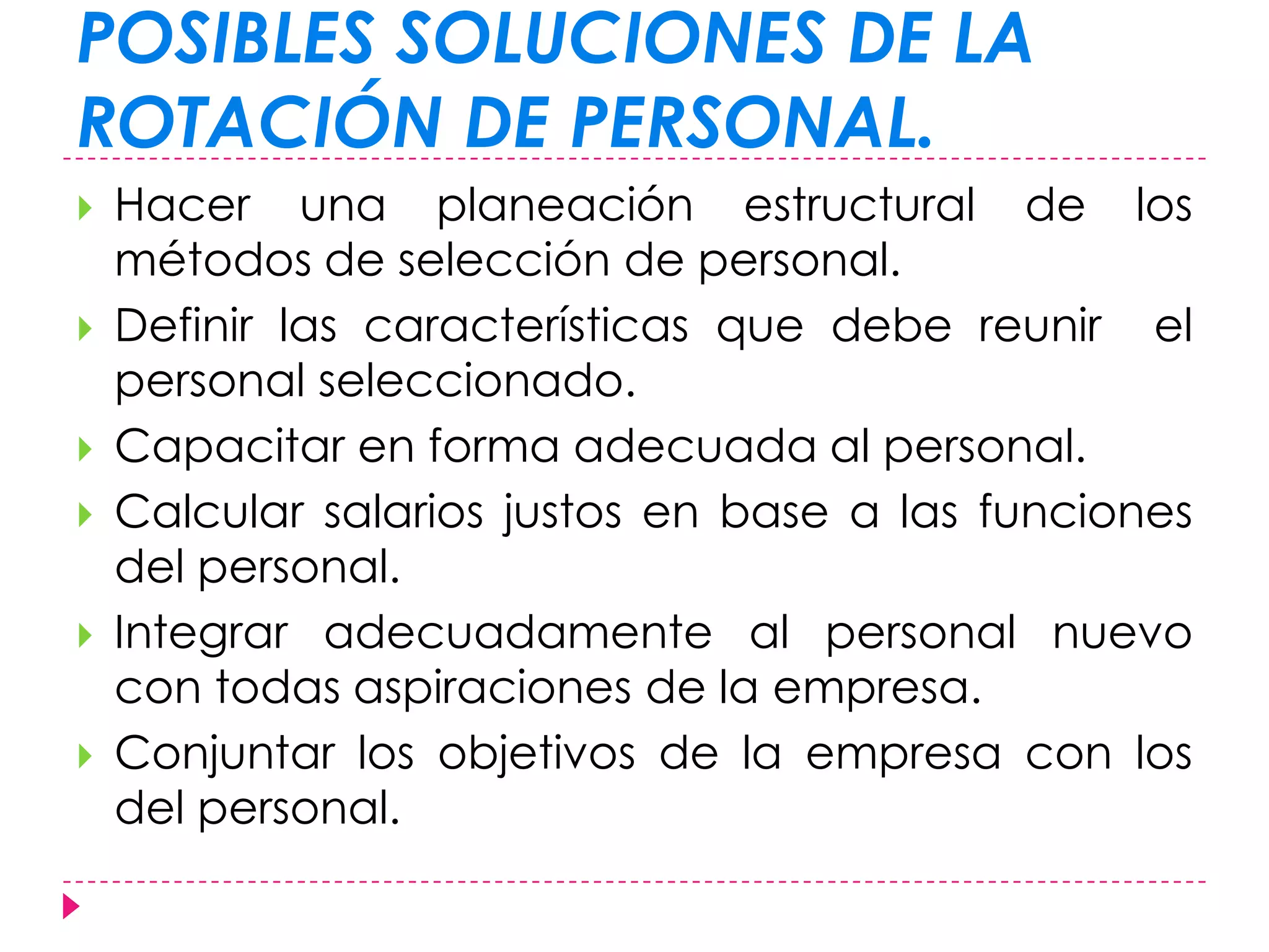 Rotación de personal | PPTX