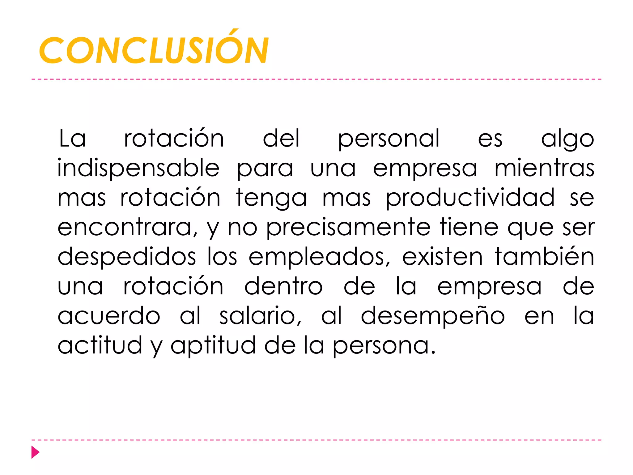 Rotación de personal | PPTX