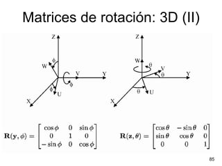 Matrices de rotación: 3D (II)




                                85
 