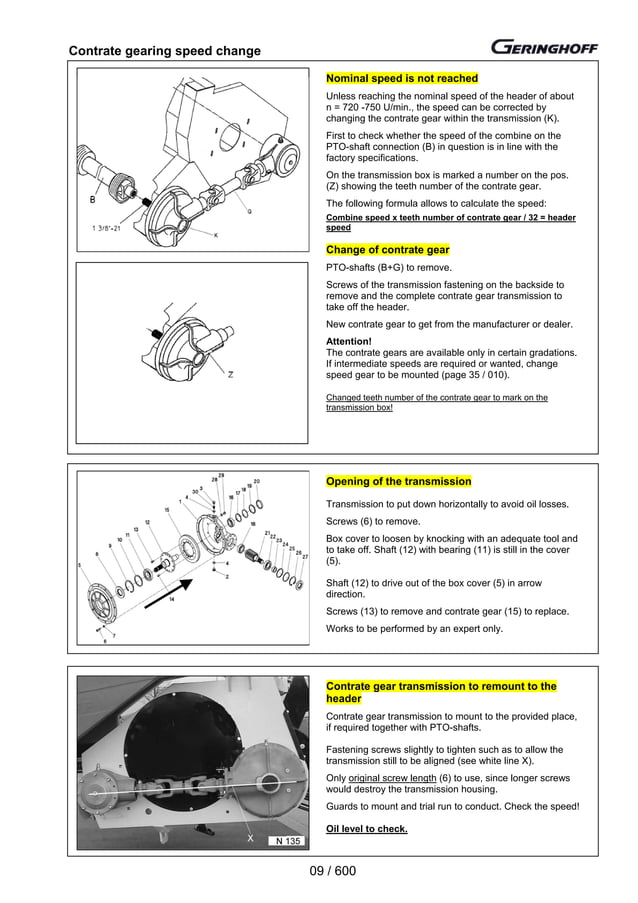 Geringhoff operating instructions Rota disc 2003 PDF