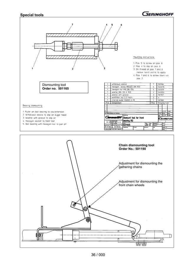 Geringhoff operating instructions Rota disc 2003 PDF