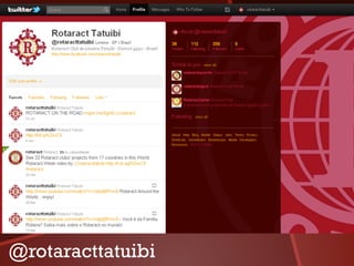 Nos
                                                 Enco
                                                     ntre
                                               ibi
                                      ira Tatu
                            Lim   e
                       ract
                   Rota



@rotaracttatuibi
 