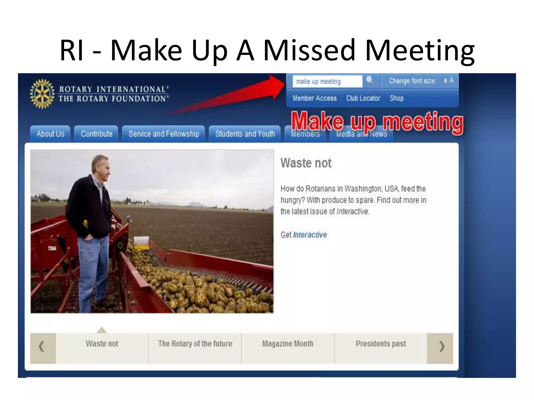 RI - Make Up A Missed Meeting