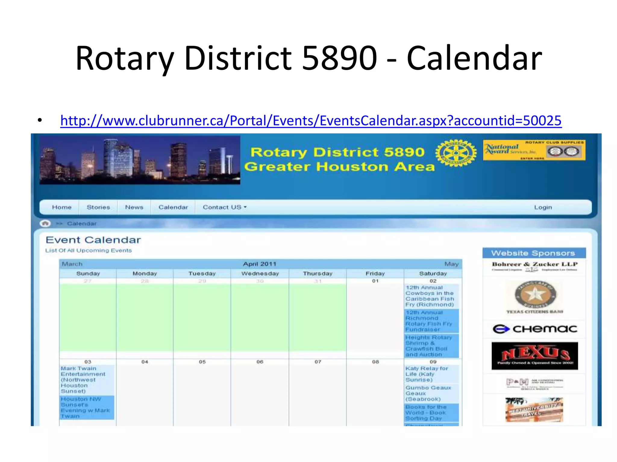 Rotary District 5890 - Calendarhttp://www.clubrunner.ca/Portal/Events/EventsCalendar.aspx?accountid=50025