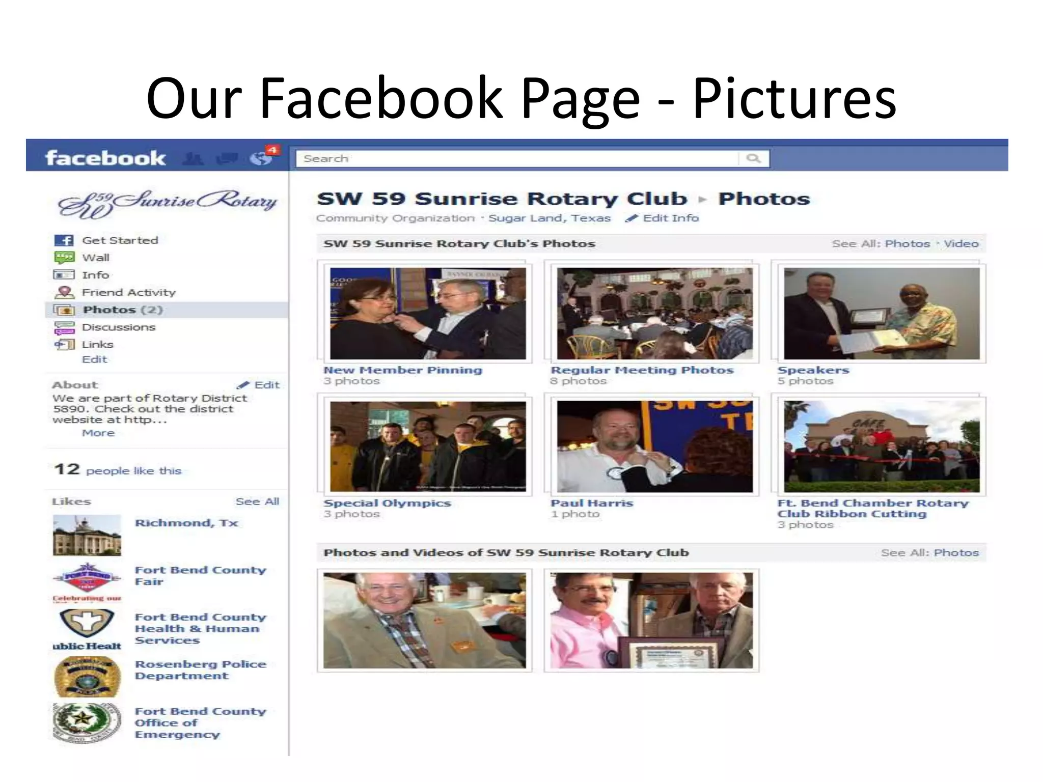 Our Facebook Page - Pictures