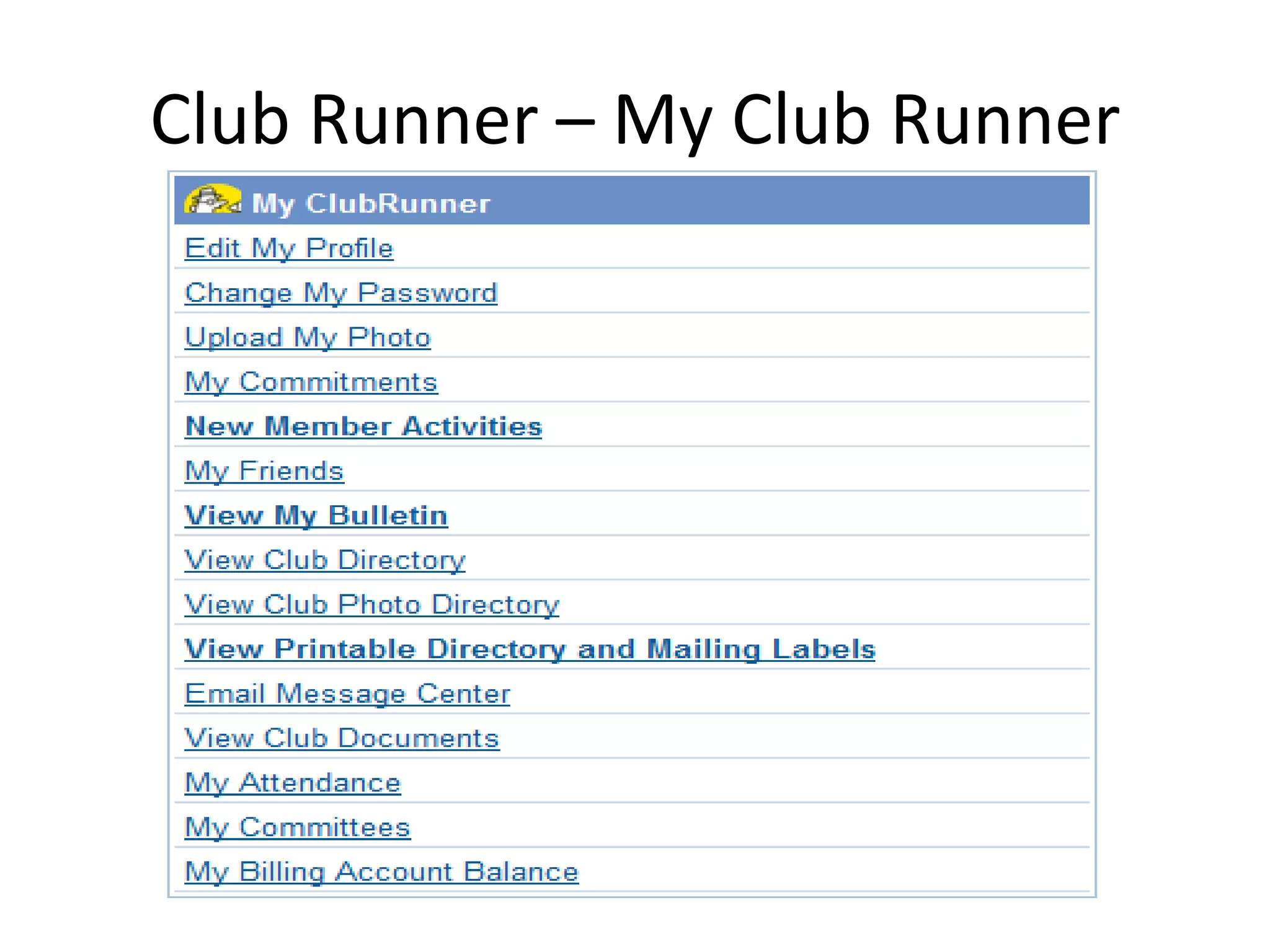 Club Runner – My Club Runner