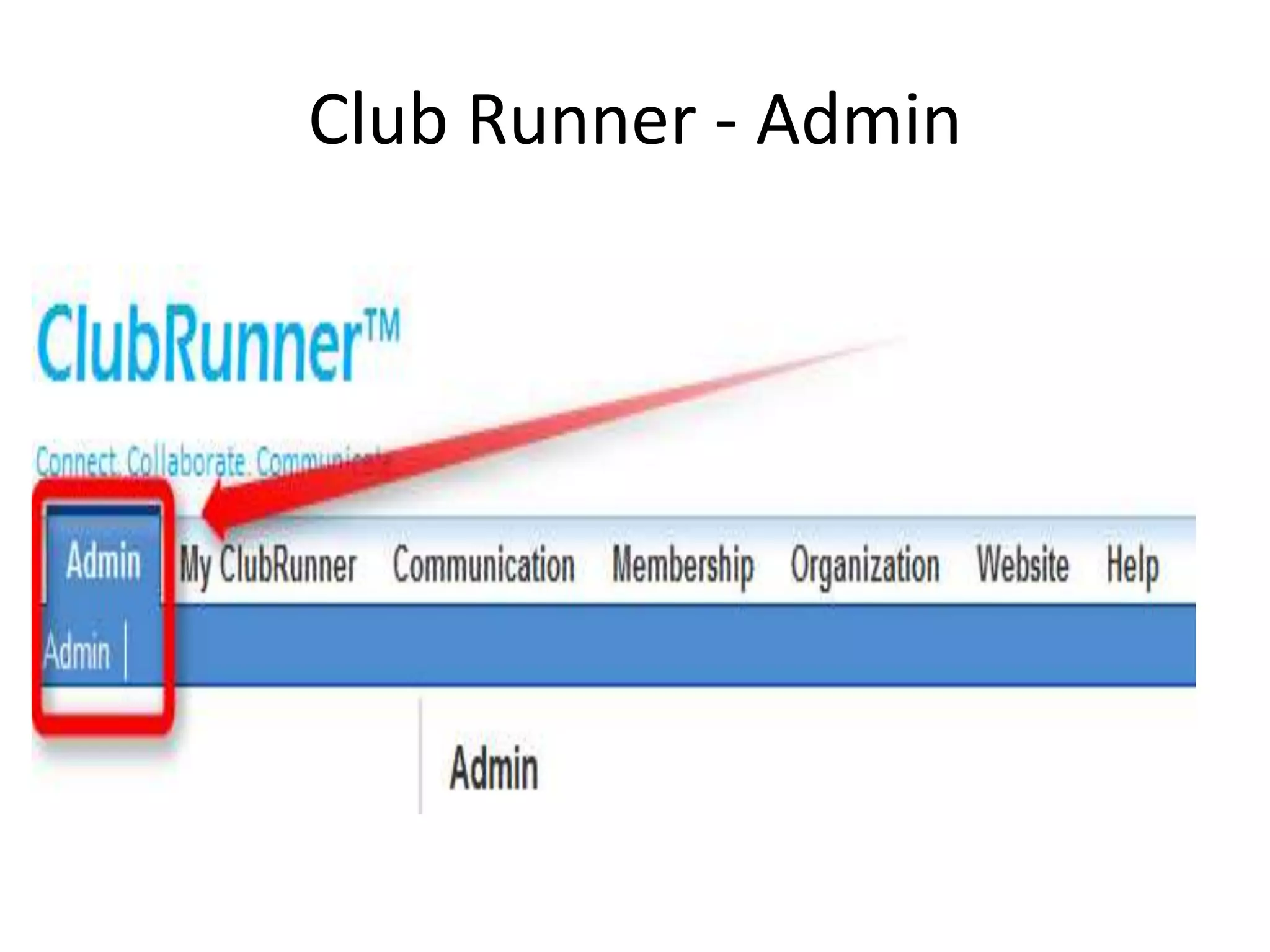 Club Runner - Admin