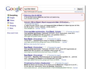 Marknadsf?ring p? Internet: S?kmotorer och Sociala Medier, Mariehamns Rotaryklubb