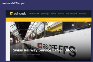 Notizie dall'Europa...
 