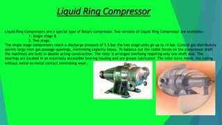 Riquid Ring Compressor Rotary and liquid rim compressor | PPTX
