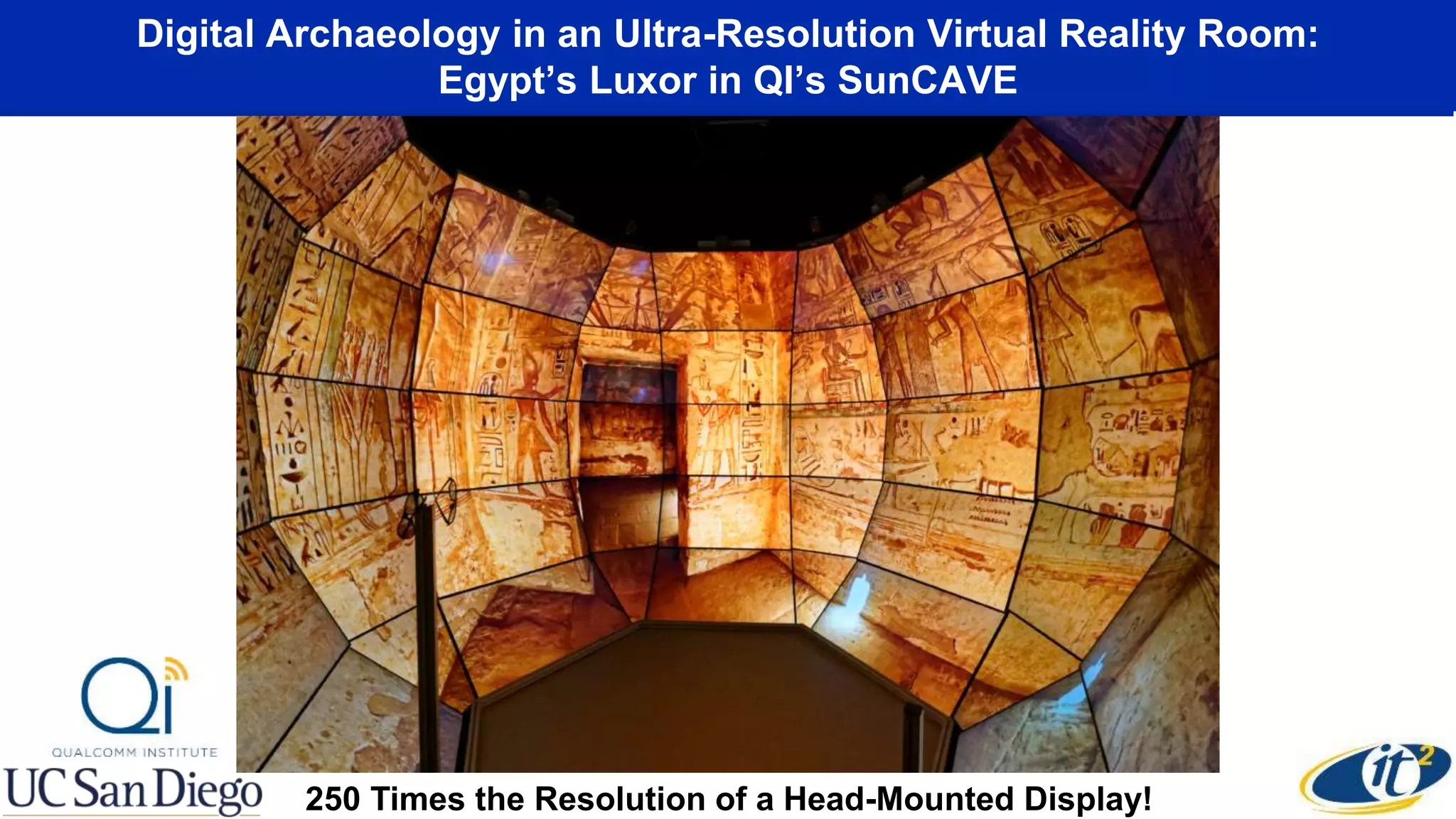 Digital Archaeology in an Ultra-Resolution Virtual Reality Room:
Egypt’s Luxor in QI’s SunCAVE
250 Times the Resolution of a Head-Mounted Display!
 