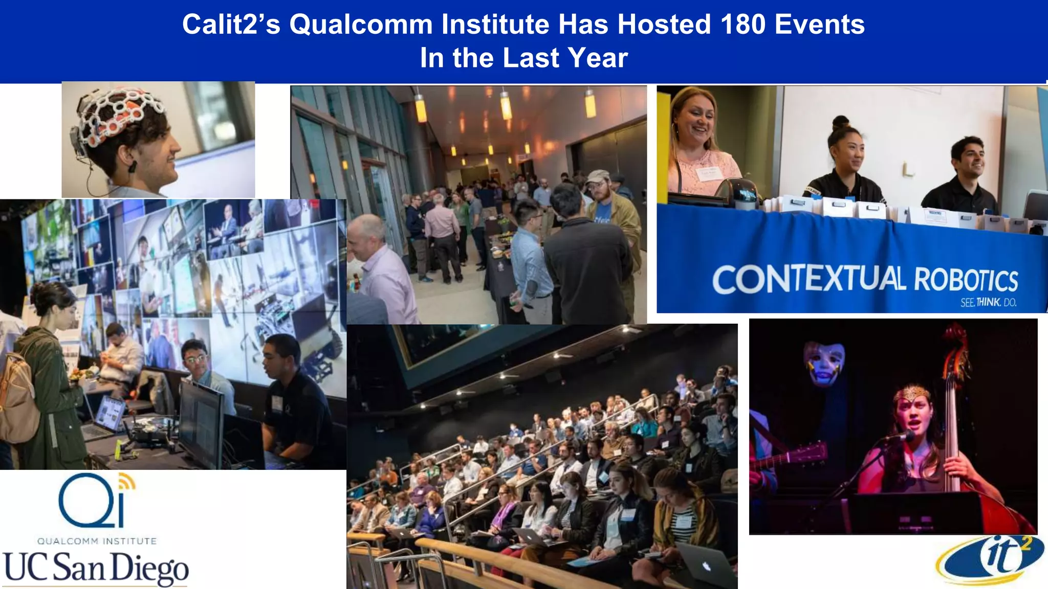 Calit2’s Qualcomm Institute Has Hosted 180 Events
In the Last Year
 