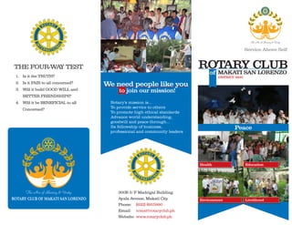 Rotary Club Brochure