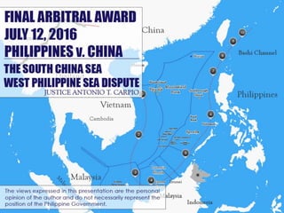 Final Arbitral Award: July 12, 2016 | PDF