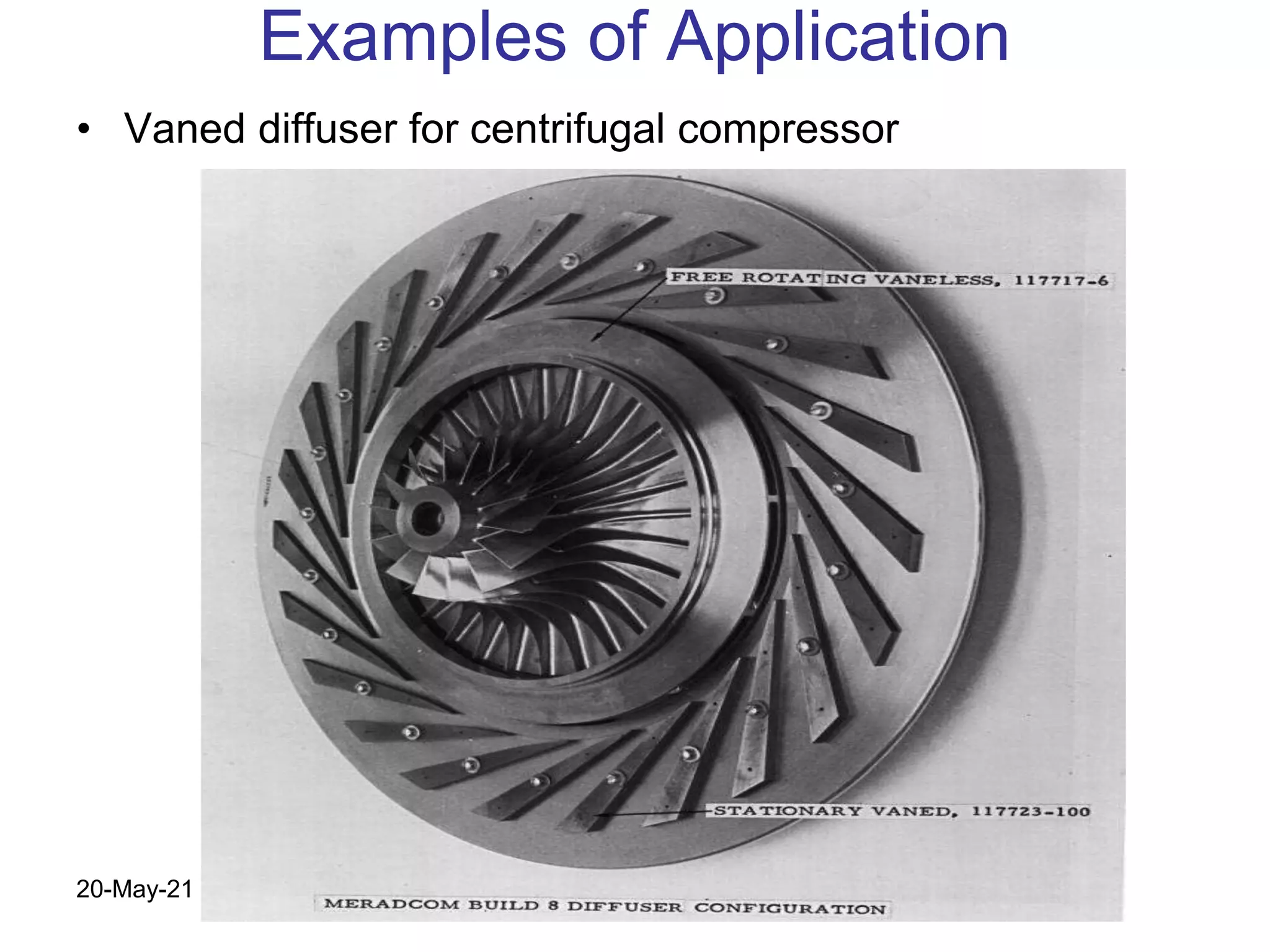 Examples of Application
• Vaned diffuser for centrifugal compressor
20-May-21
 