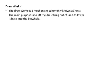 Rotary drilling rig (onshore) | PPTX