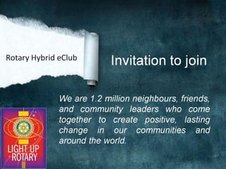 Invitation to join Rotary Hybrid eClub of Pune (Proposed) - RI District 3131