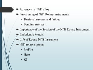 Rotary Endodontic Instruments | PPTX