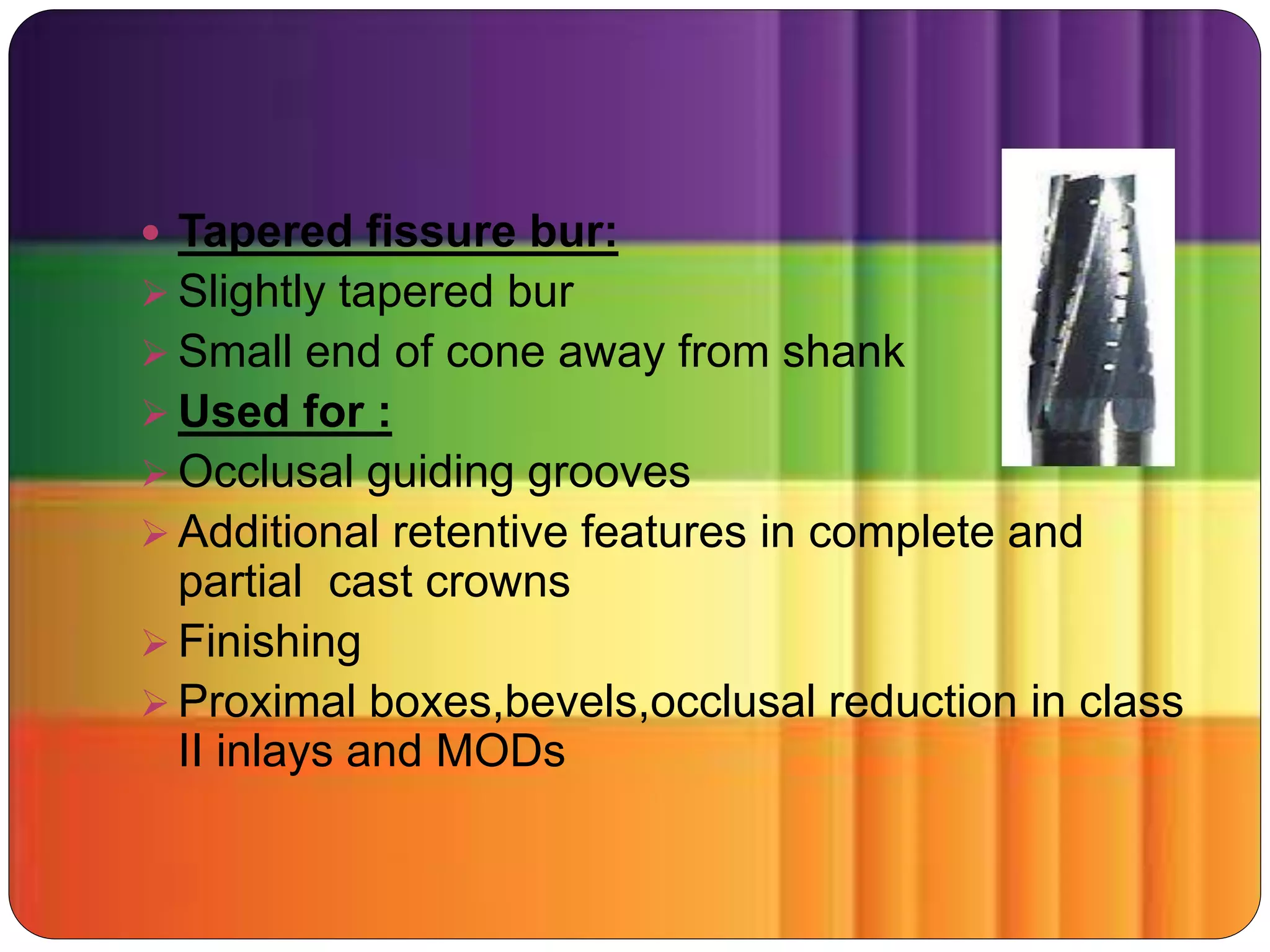 Rotary instruments in prosthodontics | PPTX