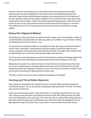 Rotary kiln maintenance | PDF
