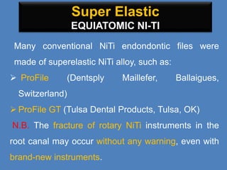 Rotary Nickel-Titanium-2. Instruments for Endodontics treatment | PDF