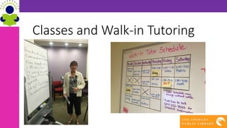 Classes and Walk-in Tutoring
 