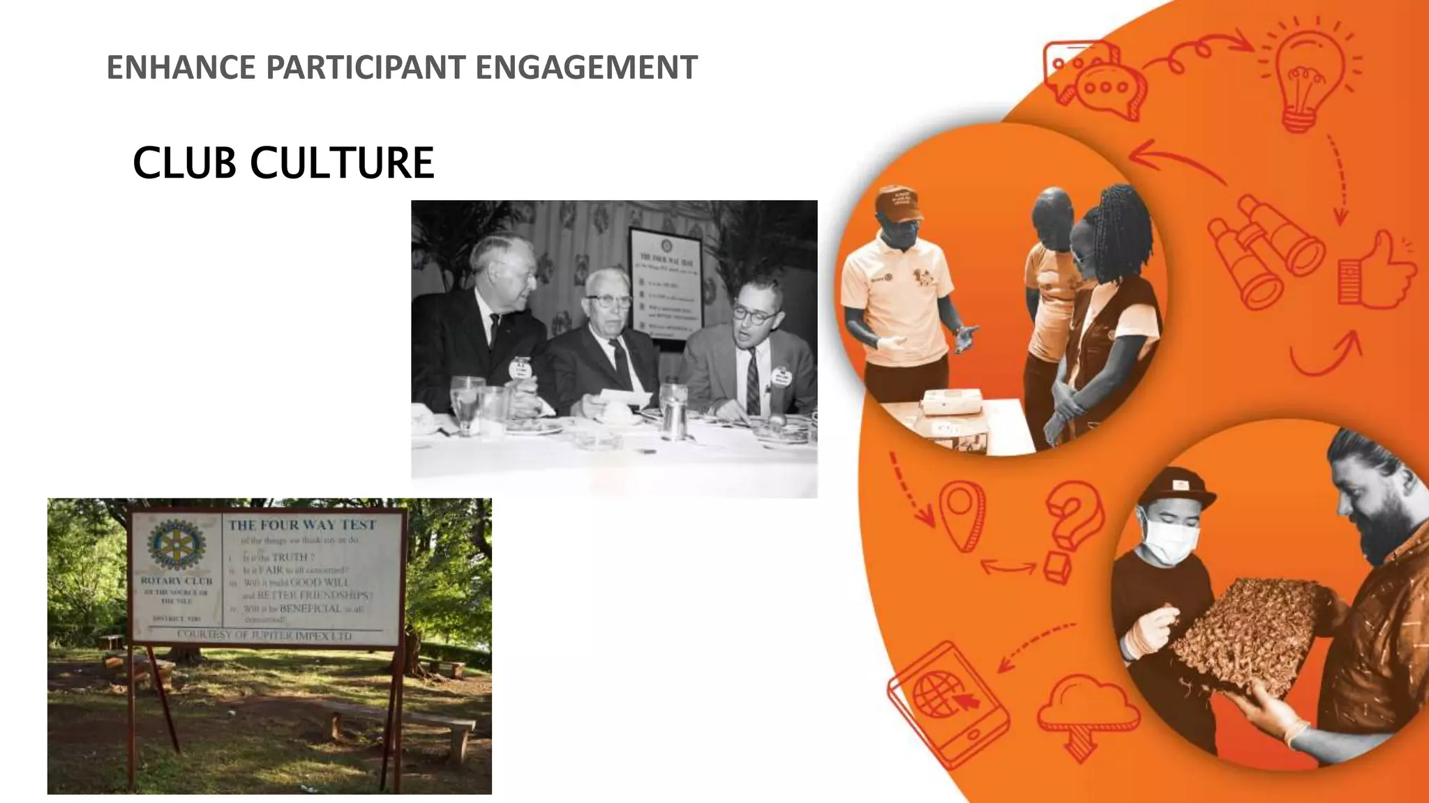 CLUB CULTURE
ENHANCE PARTICIPANT ENGAGEMENT
 