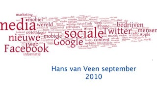 Hans van Veen september
         2010
 