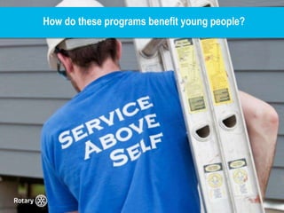 How do these programs benefit young people?
 