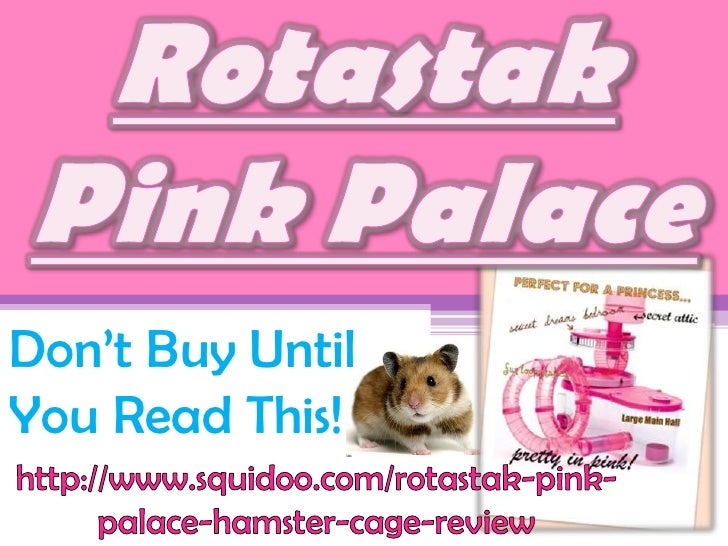 rotastak pink palace hamster cage
