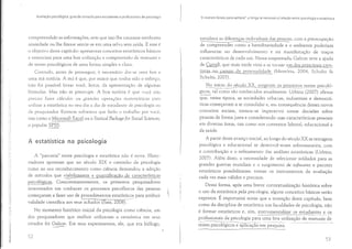 A LONGA RELAÇÃO ENTRE PSICOLOGIA E ESTATISTICA