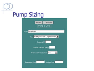 Pump Sizing
 