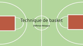 Technique de basket
Defense-Attaque
 