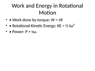 rotational dynamics xii science state board | PPTX