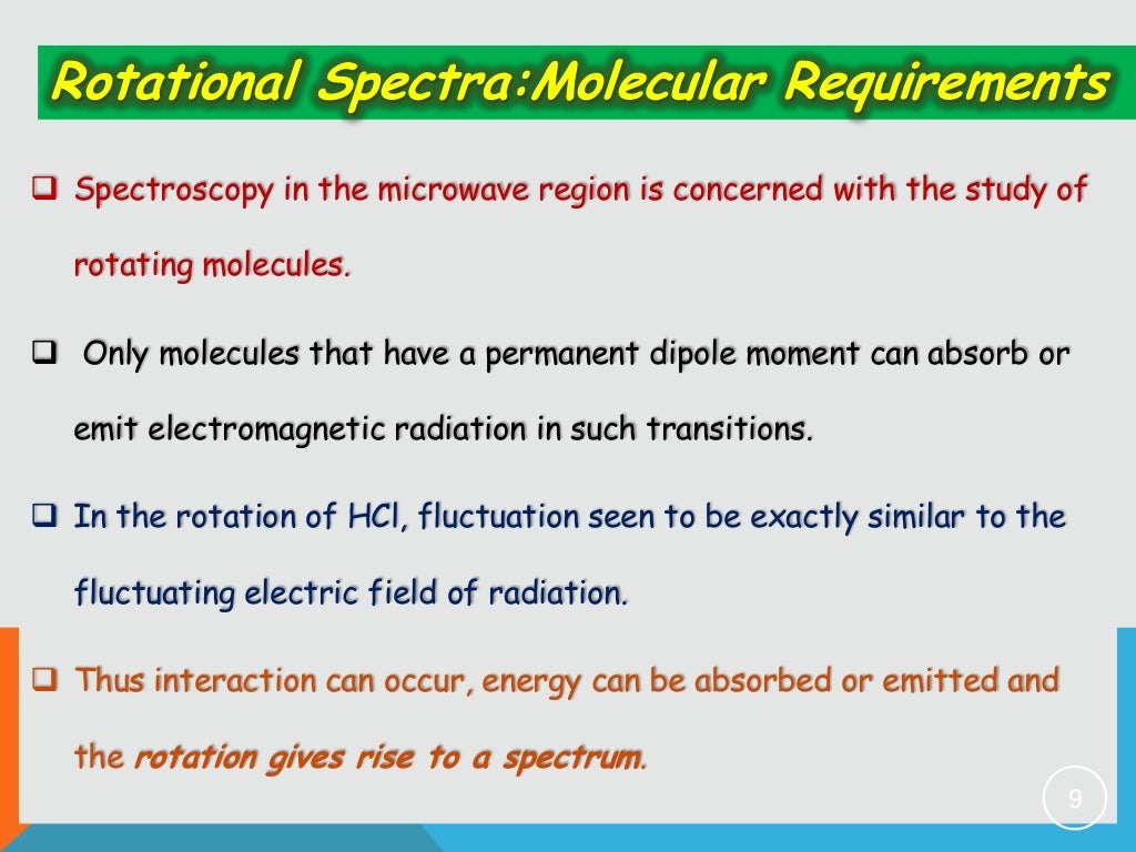 Rotational Spectra Microwave Spectroscopy