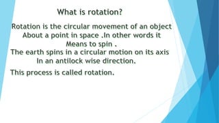 Rotation and revolution | PPTX
