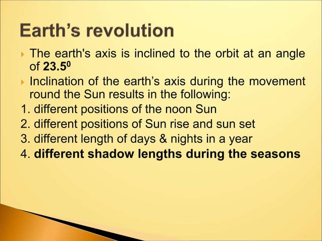 Rotation and Revolution of Earth.ppt | Geography | Science